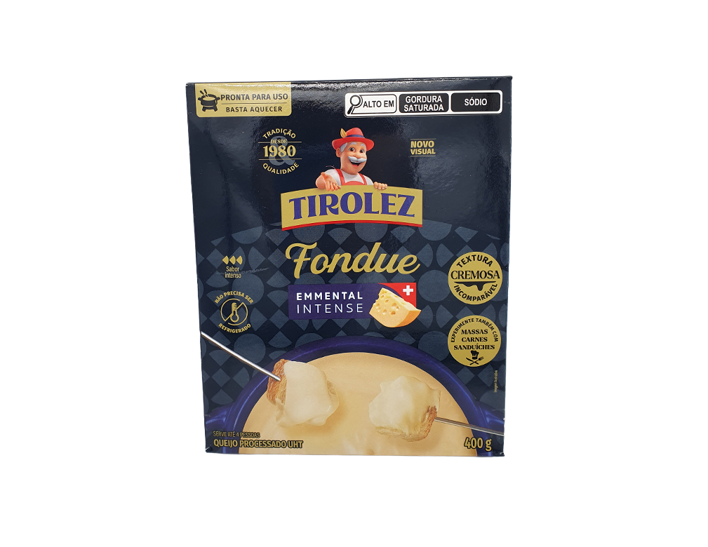 FONDUE DE QUEIJO EMMENTAL TIROLEZ 400 G (CX 12 UN)